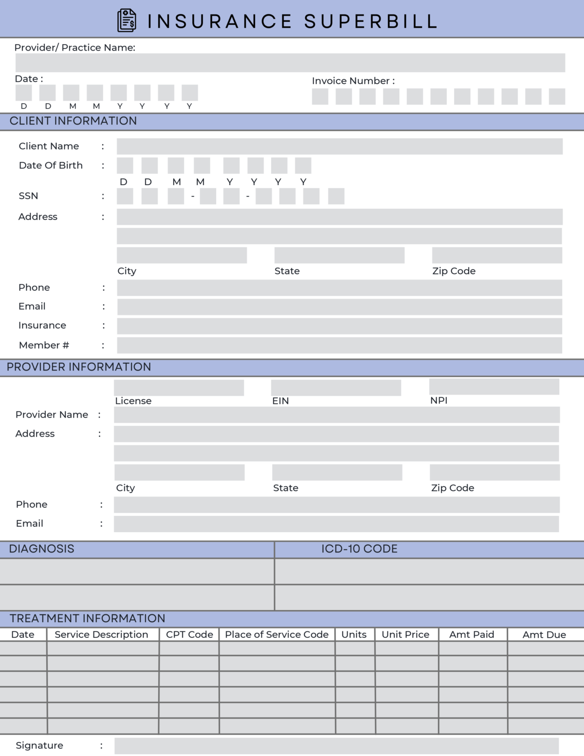 Download Our Superbill Template | Belongly